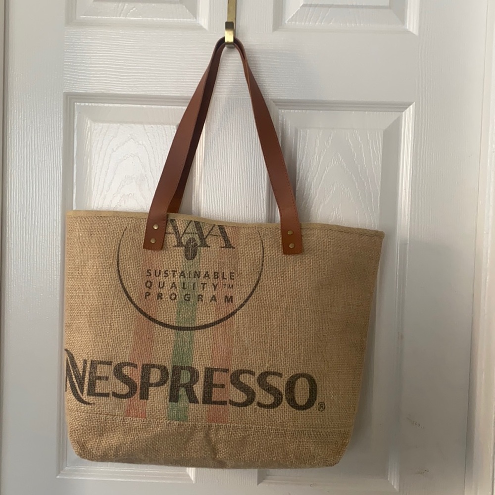 Nespresso Jute Tote Bag in excellent condition